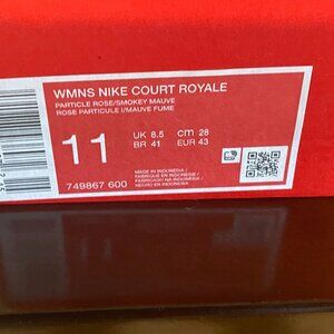 Women's Nike Court Royale Rose Sneakers, size 11